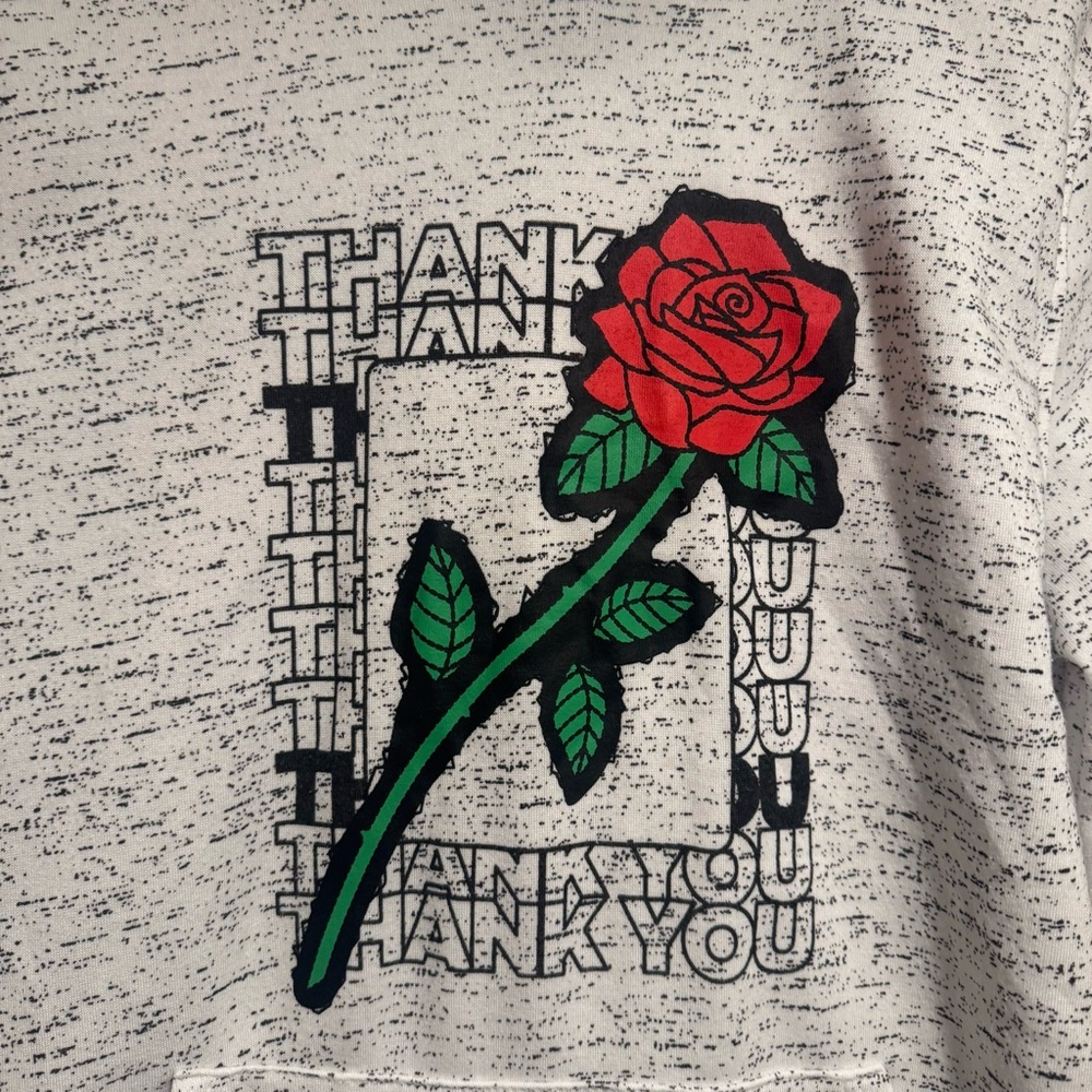 Brooklyn Cloth Cozy Thank You Rose Hoodie - Picture 6 of 7